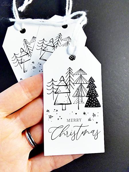 Geschenkanhänger Karte Merry Christmas